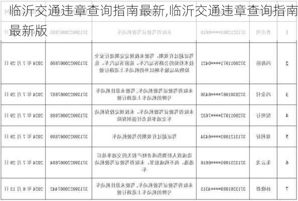 臨沂交通違章查詢最新,臨沂交通違章查詢最新動態(tài)